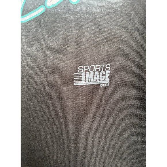 VINTAGE 1998 NASCAR LABONTE ICE MAN CORN FLAKES BLACK RACING T SHIRT SIZE M 90S - Picture 4 of 6